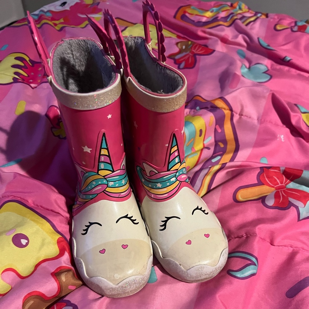 Western chief girl rain boots unicorn